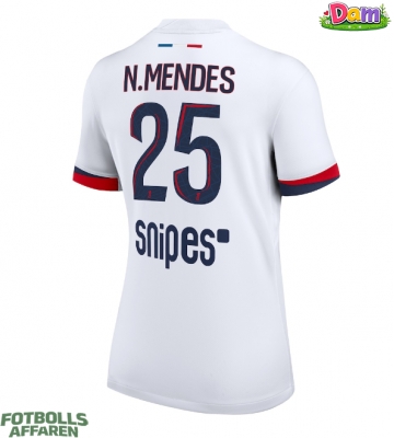 Paris Saint-Germain Nuno Mendes #25 Bortatröja Kvinnor 2025-26 Kortärmad